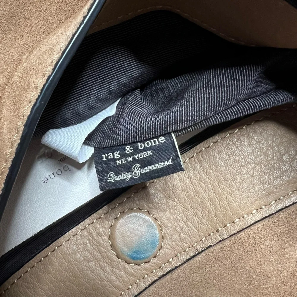 Rag & Bone Bradbury Mini Flap Chain Hobo Bag in Beige